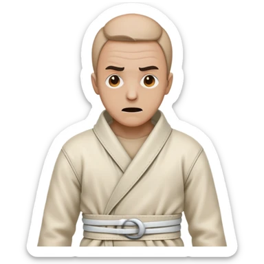 a madman in a straitjacket sticker