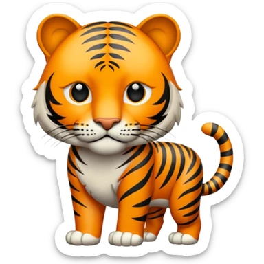 Tigre adulto feroz con la cara mas real no de caricatiraen la cima  sticker