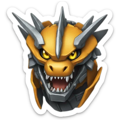 metal greymon  sticker