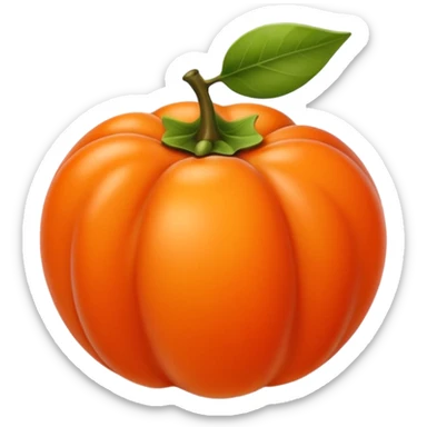 persimmon fruit smooth sticker