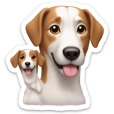 Dog with female adult sticker