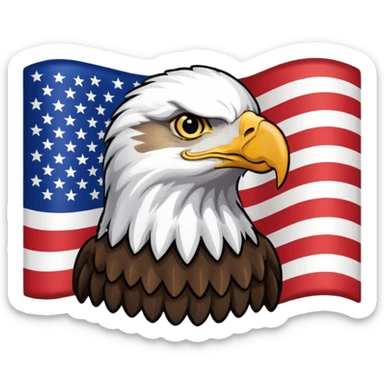 American flag eagle sticker