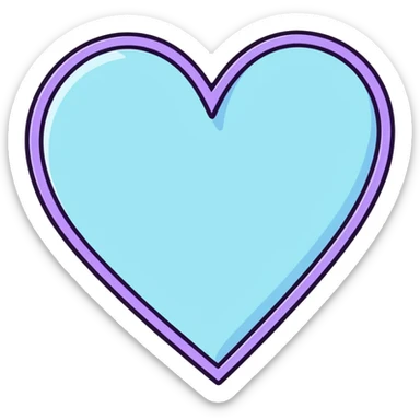 Heart with purple and blue  sticker