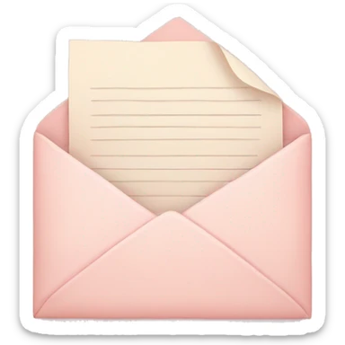 love letter soft pink color  sticker