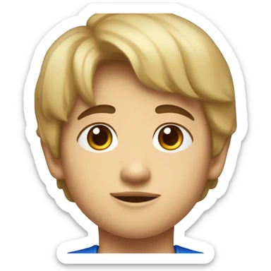 Niño rubio con los ojos azules sticker