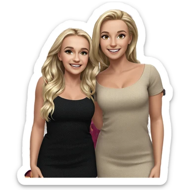 blonde girls smiling together sticker