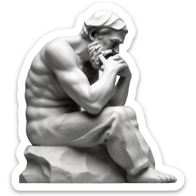 thinker-rodin sticker