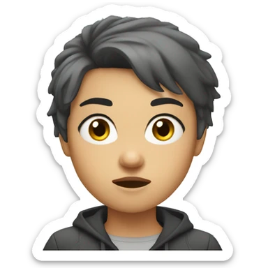 1girl,short hair,angry sticker