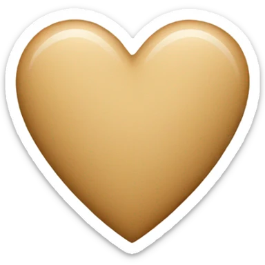 light tan heart sticker