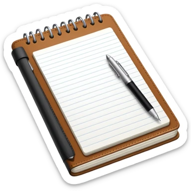 a notebook that says "NotebookLM" on it sticker