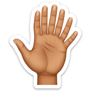 haz una mano que sea así 👇🏽 pero al revés sticker