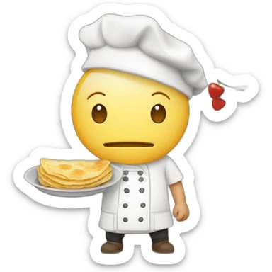 Un breton qui mange une crêpe  sticker