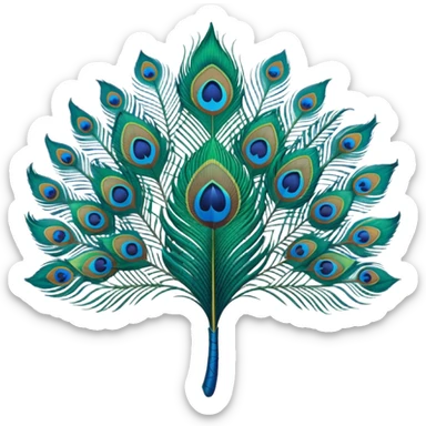 Create me one peacock feather sticker