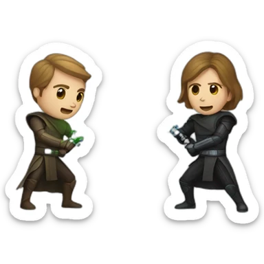 Lightsaber duel sticker