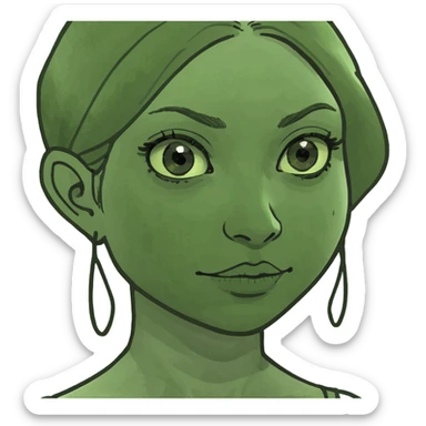 White brunette girl sticker