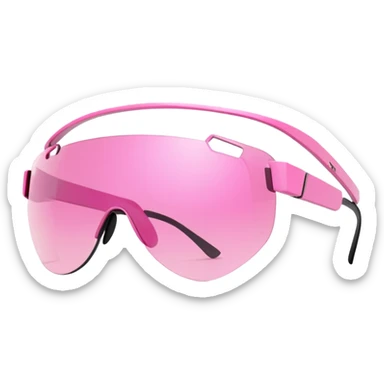 slim frameless pink visor sunglasses, Y2K cyber style, single piece lens sticker