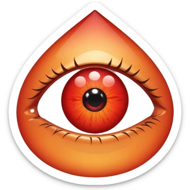 red eye droping a tear sticker