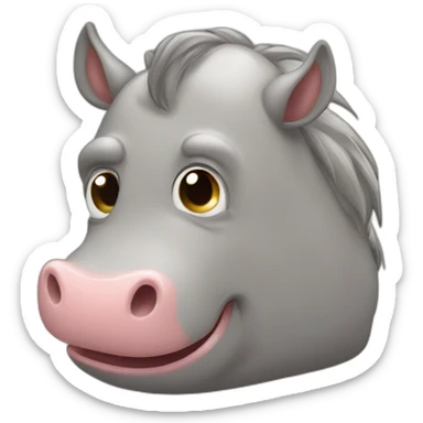 Chat dort sur hippopotame sticker