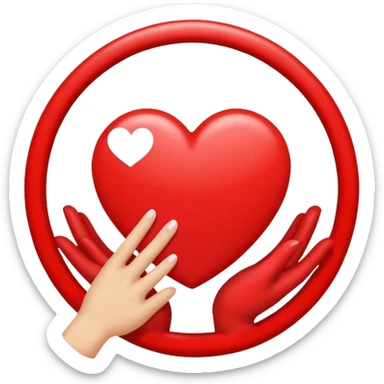 Quiero un emoji de paz y amor con la palomita blanca encerrada en un círculo y un corazón  sticker