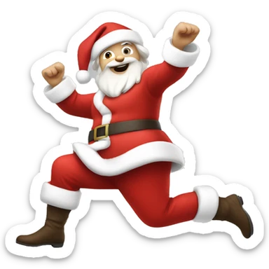 Dancing Caucasian Santa  sticker