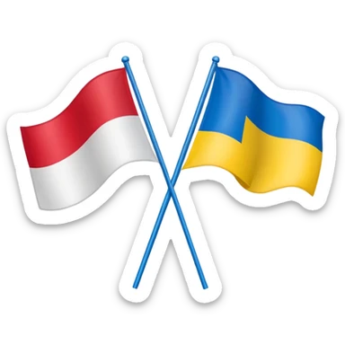 poland ukraine flag sticker