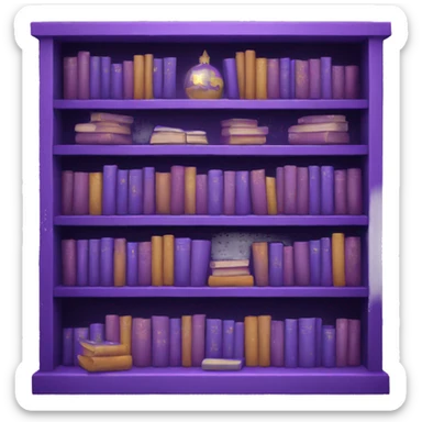 Purple Christmas bookshelf sticker