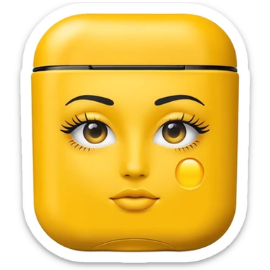 yellow makeup packaging sticker