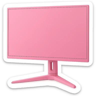 pink game monitor sticker