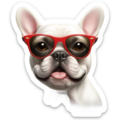 French bulldog with raybans sticker