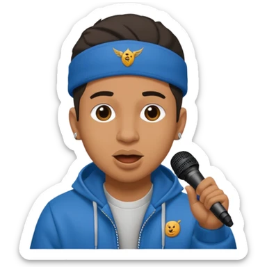 Duki cantando rapero argentino sticker
