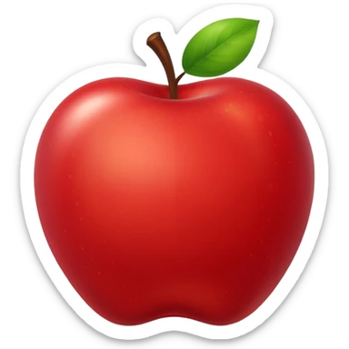 a red apple sticker
