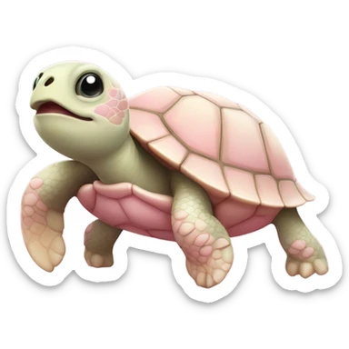 Pink asthetic turtle sticker