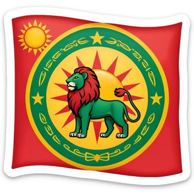پرچم شیر و خورشید بجای الله وسط پرچم ایران sticker