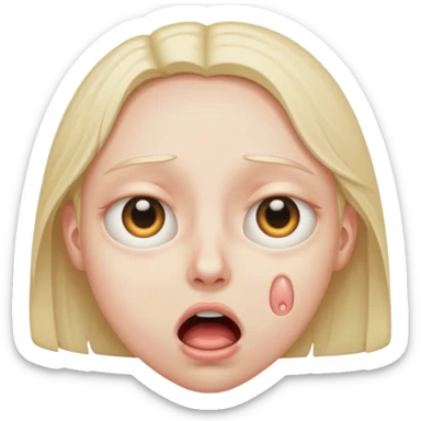 
Emoji 2: Eyes half-open, drool coming out — mentally gone.
 sticker