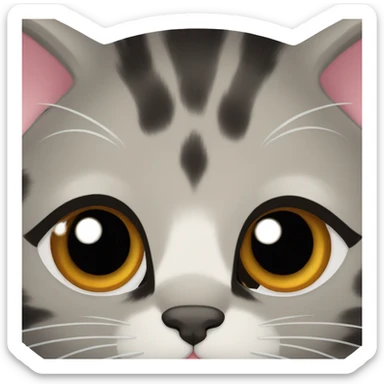 tortoiseshell grey cat blue eyes sticker