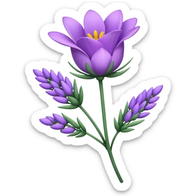 lavanda flower sticker