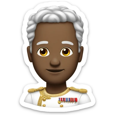 Royal leader of 21st century white skin sticker