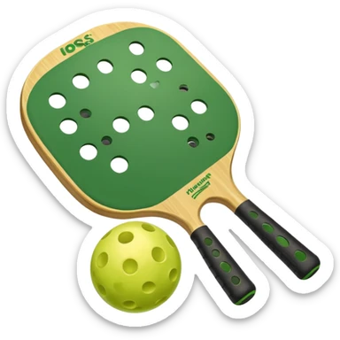 pickleball paddle and ball sticker
