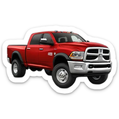 Truck Red Ram 3500 Dually sticker
