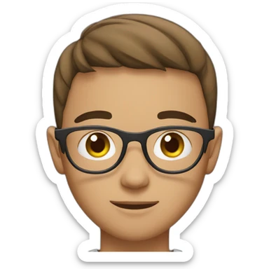 A malay boy with a cute cat eye sticker