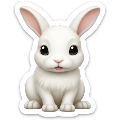 albino bunny sticker