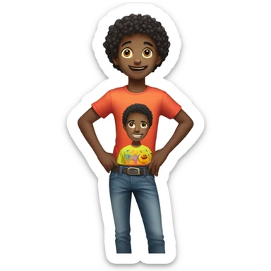 A black autistic kid sticker