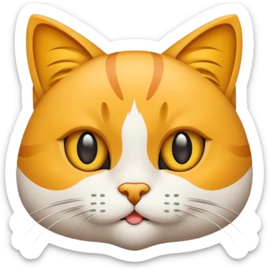 Tüylü beyaz Kedi sticker