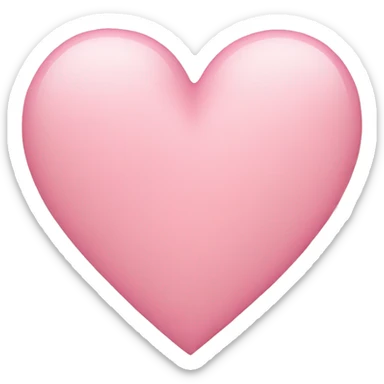 soft pink heart sticker
