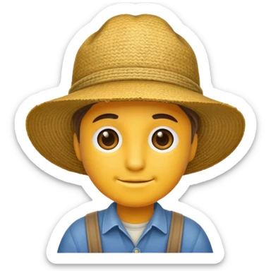 farmer hat sticker