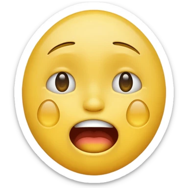 A cry laugh emoji that is more crying than laughing sticker