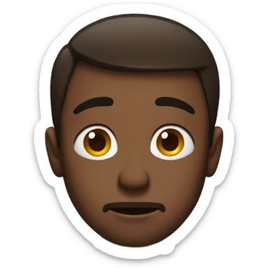 Very very very sad brown guy  sticker