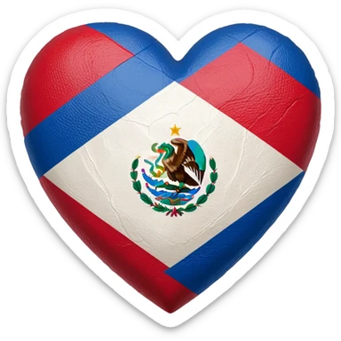 Heart made with the flag of Nicaragua sticker