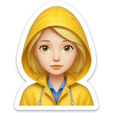 Raincoat Pedestrian woman sticker