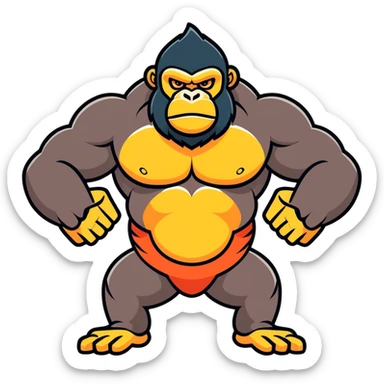 Huge ape on steroids  sticker